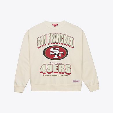 Women's Mitchell & Ness Cream San Francisco 49ers Tonal Arch Sweatshirt