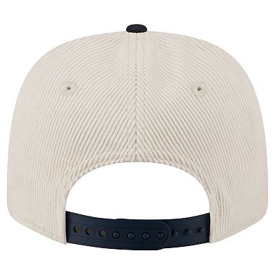 Men's New Era Cream/Navy Michigan Wolverines Loyal Corduroy 9SEVENTY Adjustable Hat