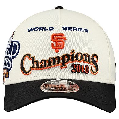 Men's New Era Cream/Black San Francisco Giants World Series 9FORTY M-Crown A-Frame Adjustable Hat