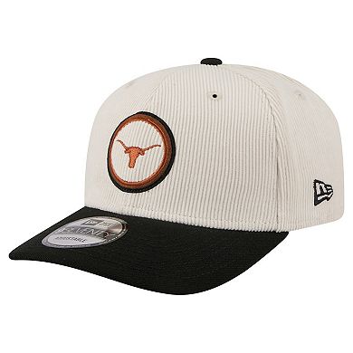 Men's New Era Cream/Black Texas Longhorns Loyal Corduroy 9SEVENTY Adjustable Hat