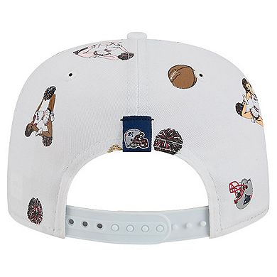 Men's New Era White New England Patriots Team Cheer 19TWENTY Adjustable Hat