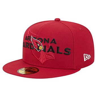 Men's New Era Cardinal Arizona Cardinals Overlap Wordmark 59FIFTY Fitted Hat