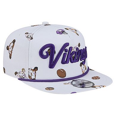 Men's New Era White Minnesota Vikings Team Cheer 19TWENTY Adjustable Hat