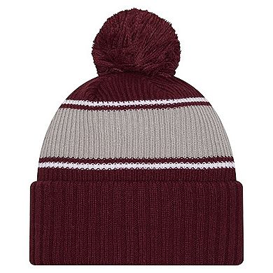 Men's New Era Maroon Texas A&M Aggies Bold Cuffed Knit Hat with Pom