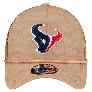 Men's New Era Tan Houston Texans Wheat Camo 9FORTY Adjustable Hat