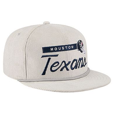 Men's New Era Gray Houston Texans Cord Rope Corduroy 9FIFTY Snapback Hat