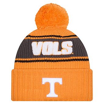 Men's New Era Tennessee Orange Tennessee Volunteers Bold Cuffed Knit Hat with Pom