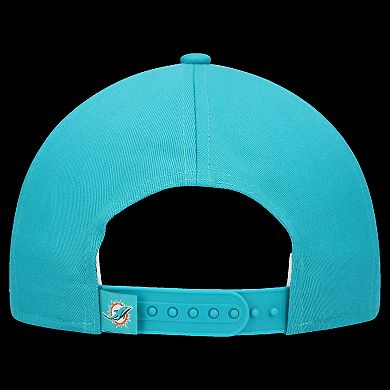 Women's New Era Aqua Miami Dolphins Metallic 9FORTY M-Crown A-Frame Adjustable Hat