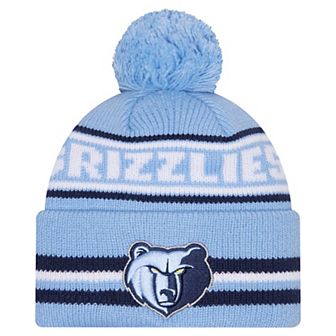 Men's New Era Light Blue Memphis Grizzlies Classic Cuffed Knit Hat with Pom