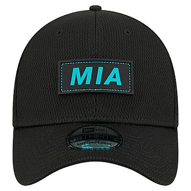 Men's New Era Black Miami Dolphins Scoreboard 39THIRTY Flex Hat