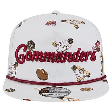 Men's New Era White Washington Commanders Team Cheer 19TWENTY Adjustable Hat