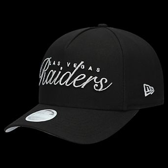 Women's New Era Black Las Vegas Raiders Metallic 9FORTY M-Crown A-Frame Adjustable Hat