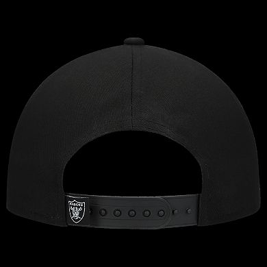 Women's New Era Black Las Vegas Raiders Metallic 9FORTY M-Crown A-Frame Adjustable Hat