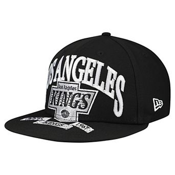 Men's New Era Black Los Angeles Kings Oversized Vintage Arch 59Fifty Fitted Hat