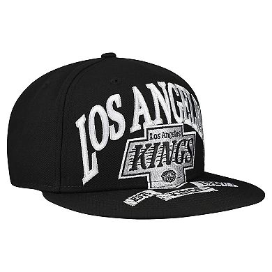 Men's New Era Black Los Angeles Kings Oversized Vintage Arch 59Fifty Fitted Hat