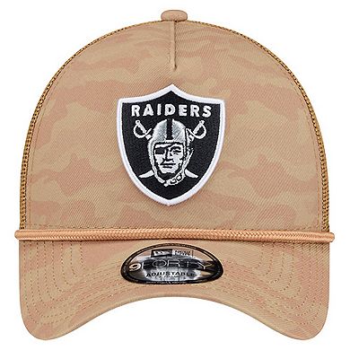 Men's New Era Tan Las Vegas Raiders Wheat Camo 9FORTY Adjustable Hat