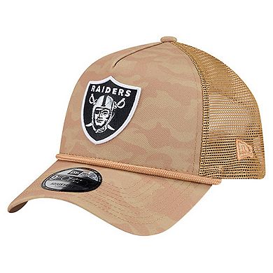 Men's New Era Tan Las Vegas Raiders Wheat Camo 9FORTY Adjustable Hat