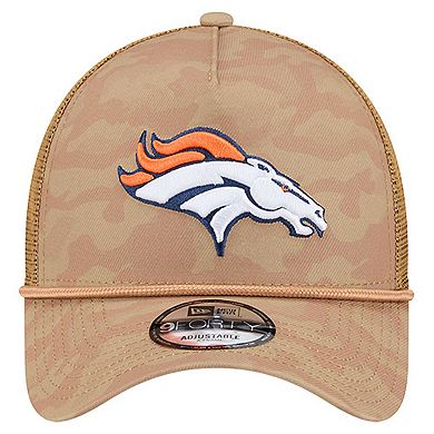 Men's New Era Tan Denver Broncos Wheat Camo 9FORTY Adjustable Hat