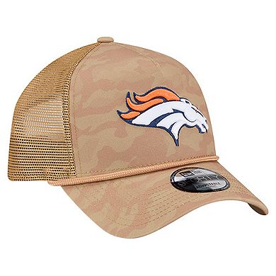 Men's New Era Tan Denver Broncos Wheat Camo 9FORTY Adjustable Hat
