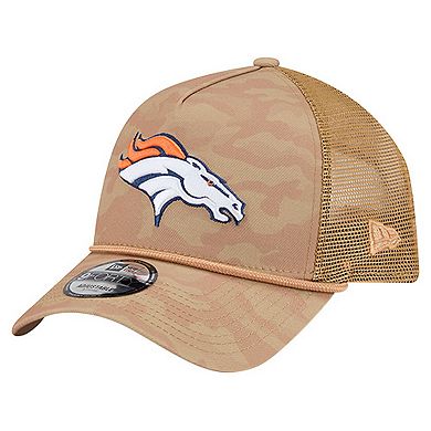 Men's New Era Tan Denver Broncos Wheat Camo 9FORTY Adjustable Hat