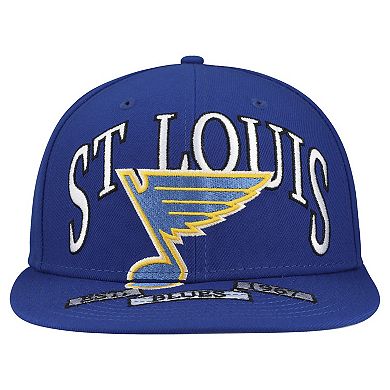Men's New Era Blue St. Louis Blues Oversized Vintage Arch 59Fifty Fitted Hat