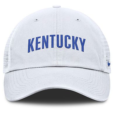 Men's Nike White Kentucky Wildcats Club Campus Trucker Adjustable Hat