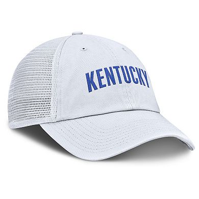 Men's Nike White Kentucky Wildcats Club Campus Trucker Adjustable Hat
