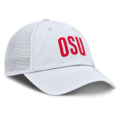 Men's Nike White Ohio State Buckeyes Club Campus Trucker Adjustable Hat