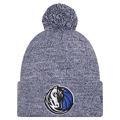 Men's New Era Navy Dallas Mavericks Marled Cuffed Knit Hat with Pom