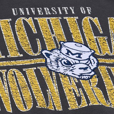 Men's Mitchell & Ness Charcoal Michigan Wolverines Downtown Fleece Sweatshirt