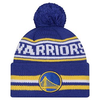 Men's New Era Royal Golden State Warriors Classic Cuffed Knit Hat with Pom