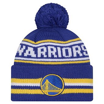 Men's New Era Royal Golden State Warriors Classic Cuffed Knit Hat with Pom