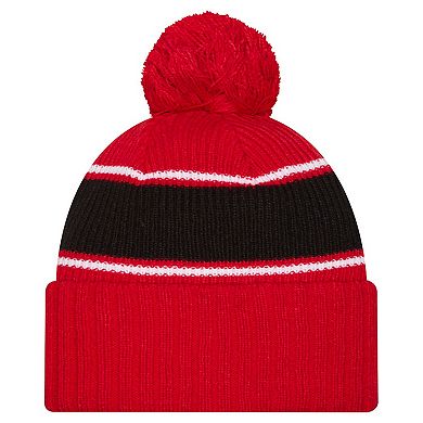 Men's New Era Red Cincinnati Bearcats Bold Cuffed Knit Hat with Pom