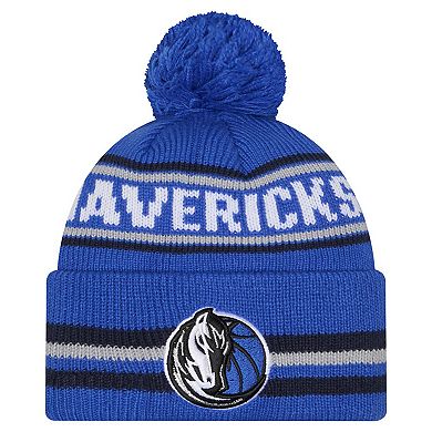 Men's New Era Blue Dallas Mavericks Classic Cuffed Knit Hat with Pom