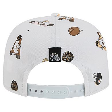 Men's New Era White Pittsburgh Steelers Team Cheer 19TWENTY Adjustable Hat