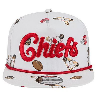 Men's New Era White Kansas City Chiefs Team Cheer 19TWENTY Snapback Hat