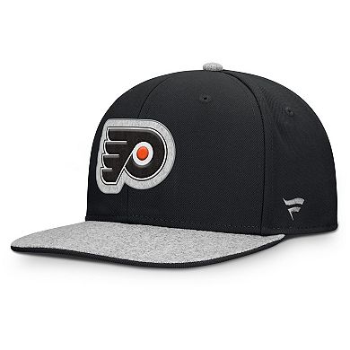 Men's Fanatics Black Philadelphia Flyers Fundamentals Loden Snapback Hat
