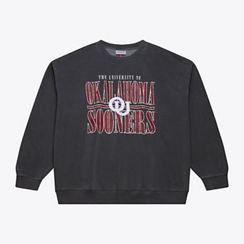 Men's Mitchell & Ness Black Oklahoma Sooners Downtown Fleece Sweatshirt