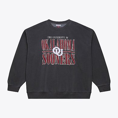 Men's Mitchell & Ness Black Oklahoma Sooners Downtown Fleece Sweatshirt