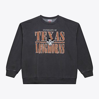 Men's Mitchell & Ness Black Texas Longhorns Downtown Fleece Sweatshirt