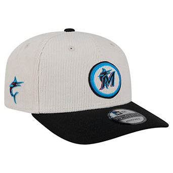Men's New Era Cream Miami Marlins Loyal 9SEVENTY Adjustable Hat