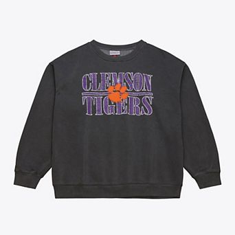 Men's Mitchell & Ness Black Clemson Tigers Downtown Fleece Sweatshirt
