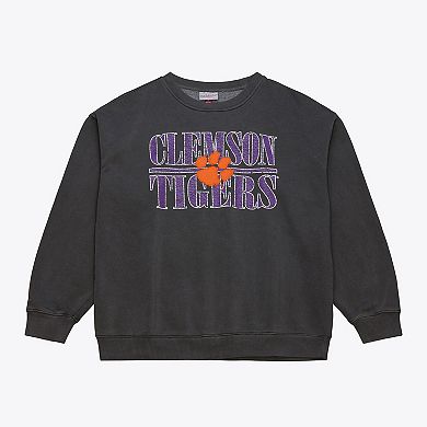 Men's Mitchell & Ness Black Clemson Tigers Downtown Fleece Sweatshirt