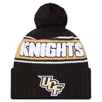 Men's New Era Black UCF Knights Bold Cuffed Knit Hat with Pom