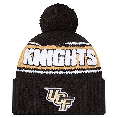 Men's New Era Black UCF Knights Bold Cuffed Knit Hat with Pom