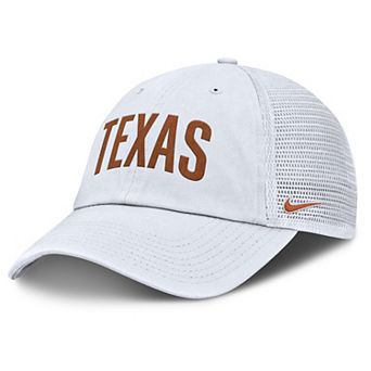 Men's Nike White Texas Longhorns Club Campus Trucker Adjustable Hat