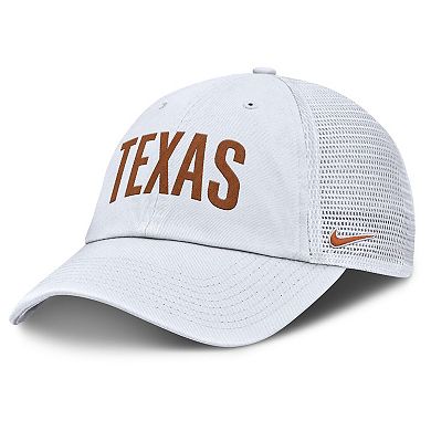 Men's Nike White Texas Longhorns Club Campus Trucker Adjustable Hat