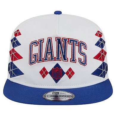 Men's New Era White New York Giants Argyle 19TWENTY Adjustable Hat