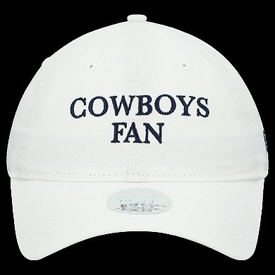 Women's New Era White Dallas Cowboys Team Fan 9TWENTY Adjustable Hat