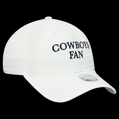 Women's New Era White Dallas Cowboys Team Fan 9TWENTY Adjustable Hat